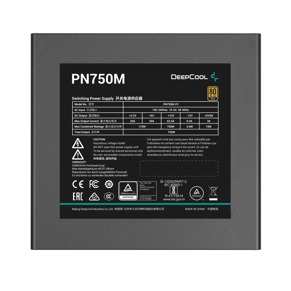 Блок питания DeepCool PN750M (R-PN750M-FC0B-EU) 750W