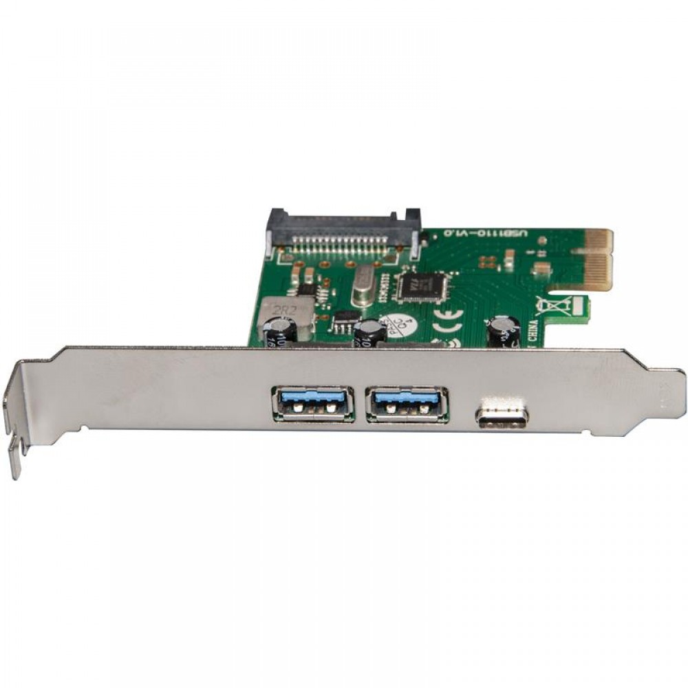 Контроллер Frime NEC720202 (ECF-PCIEtoUSB007.LP) PCI-E-2xUSB3.0+USB3.0 Type-C