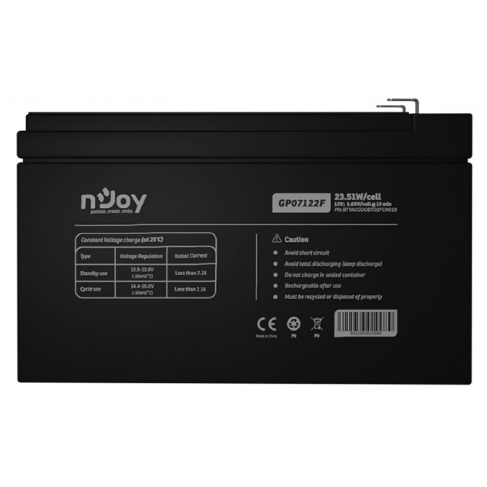 Аккумуляторная батарея Njoy GP07122F 12V (BTVACGUOBTD2FCN01B) VRLA