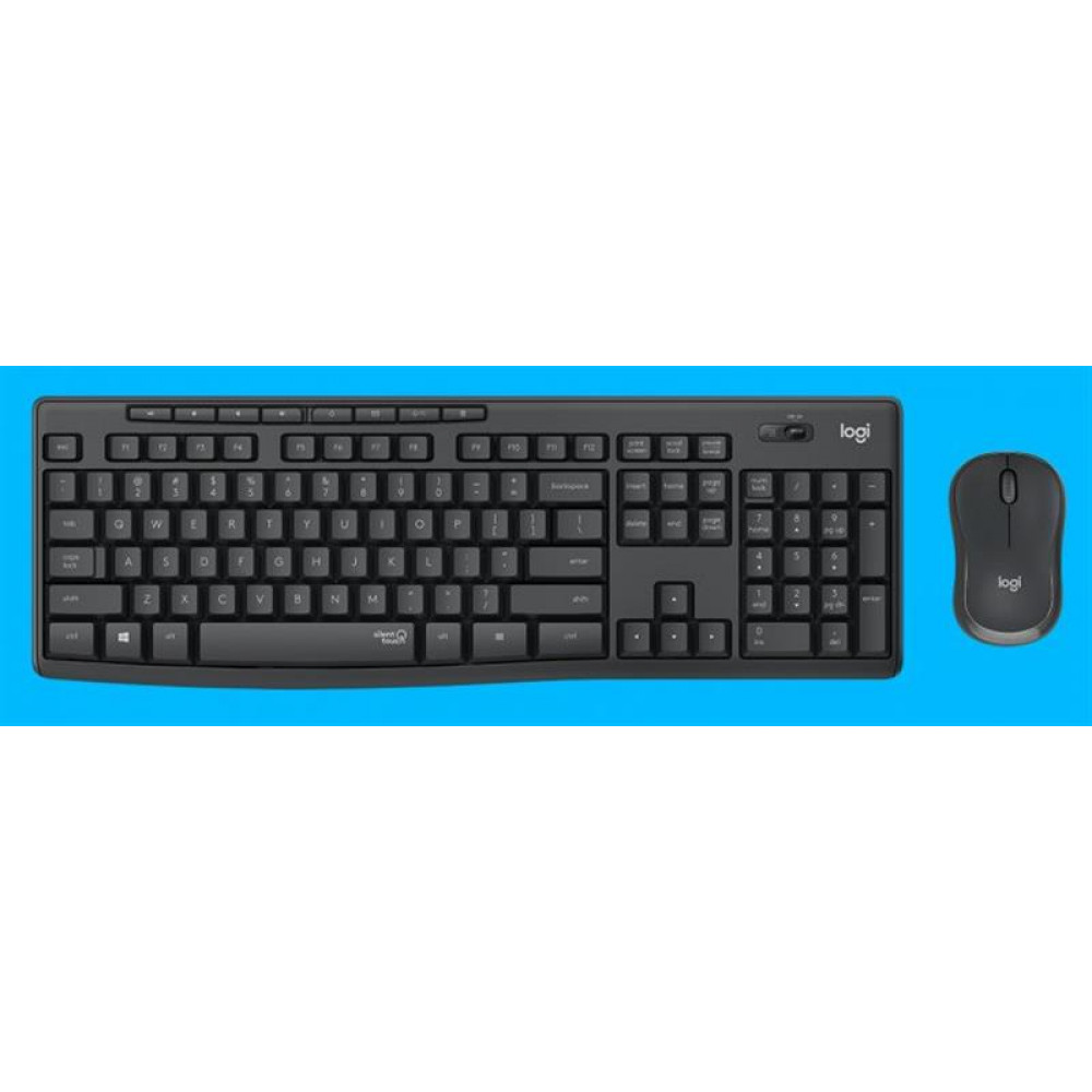 Комплект (клавиатура, мышь) беспроводной Logitech MK295 Combo Black USB (920-009800)