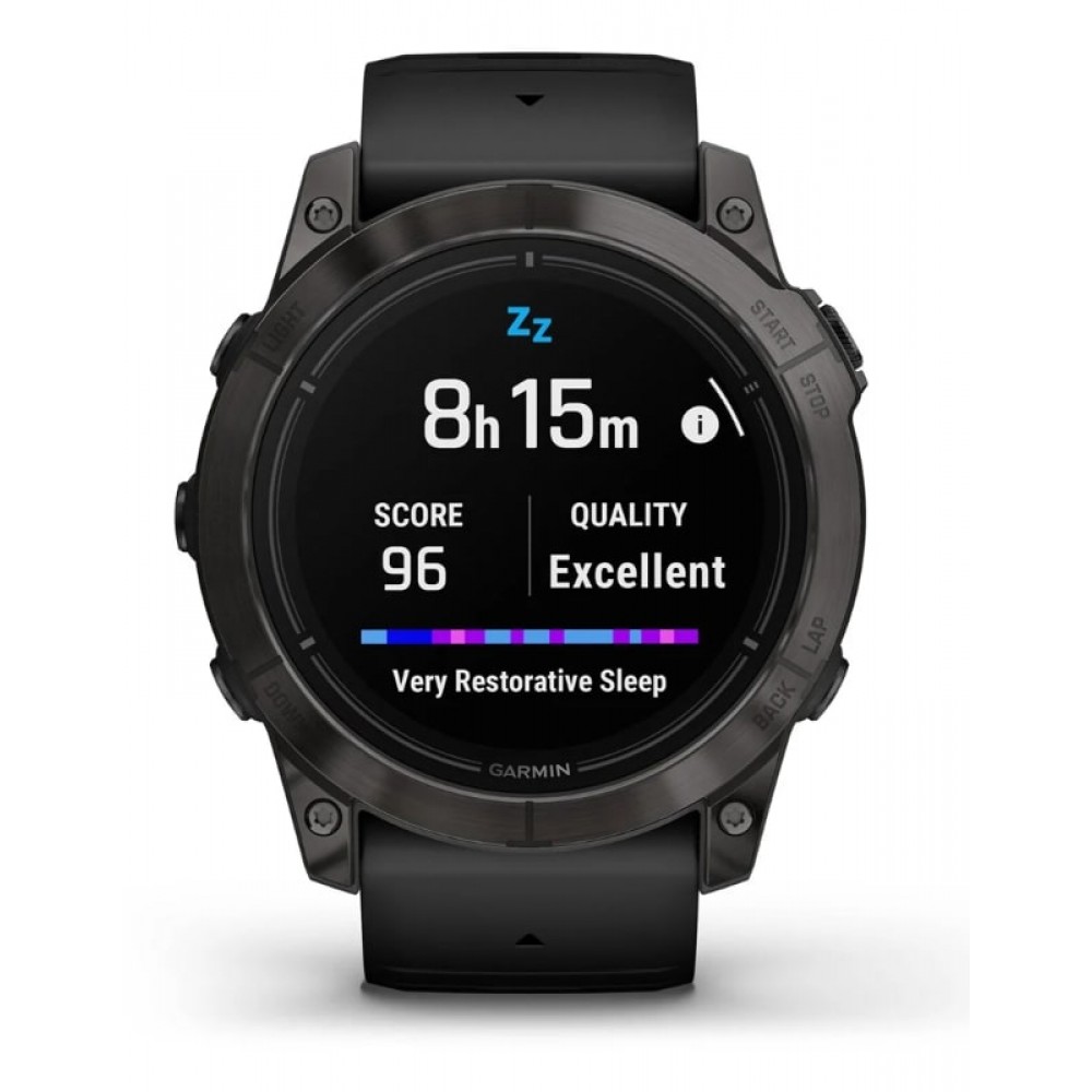 Смарт-часы Garmin Epix Pro Gen 2 51mm Sapphire Carbon Gray DLC Titanium with Black Silicone (010-02804-53)