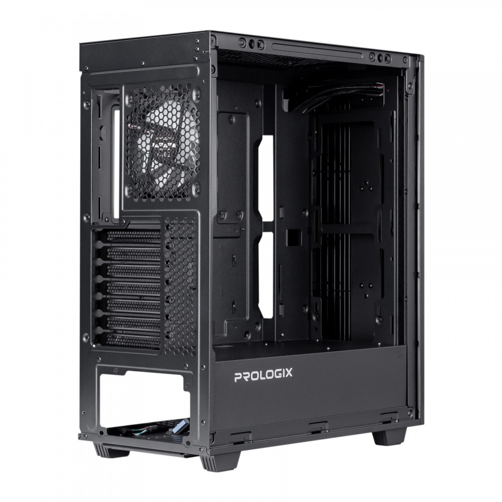 Корпус Prologix E122 Tempered Glass&Mesh Black