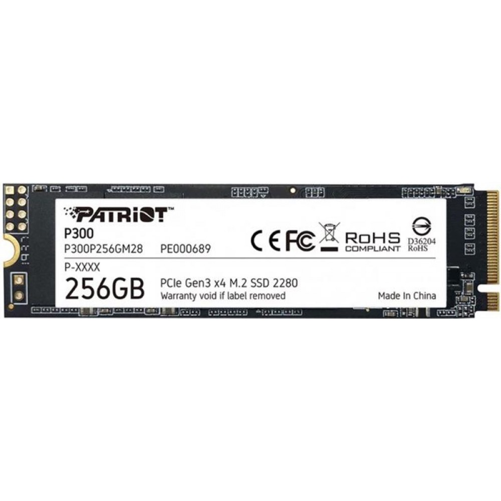 Накопитель SSD 256GB Patriot P300 M.2 2280 PCIe 3.0 x4 NVMe TLC (P300P256GM28)