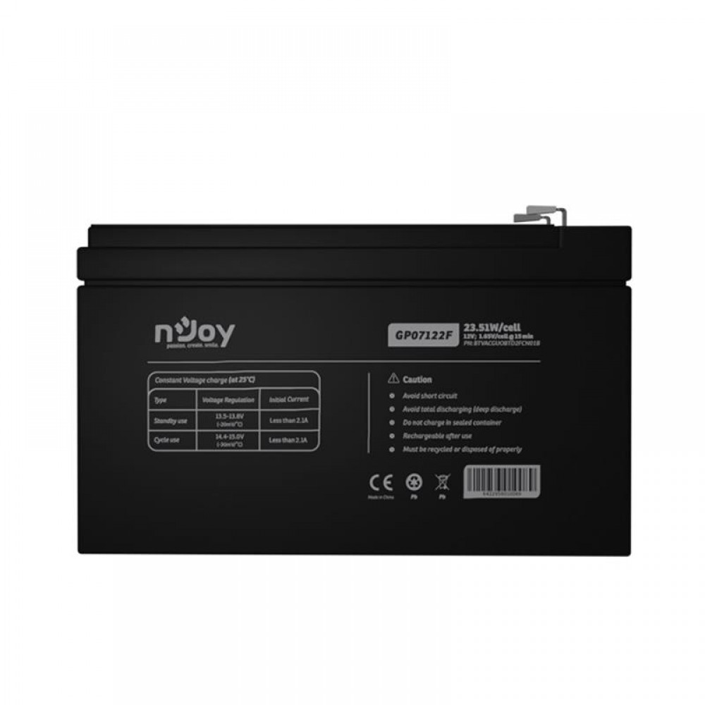 Аккумуляторная батарея Njoy GP07122F 12V (BTVACGUOBTD2FCN01B) VRLA