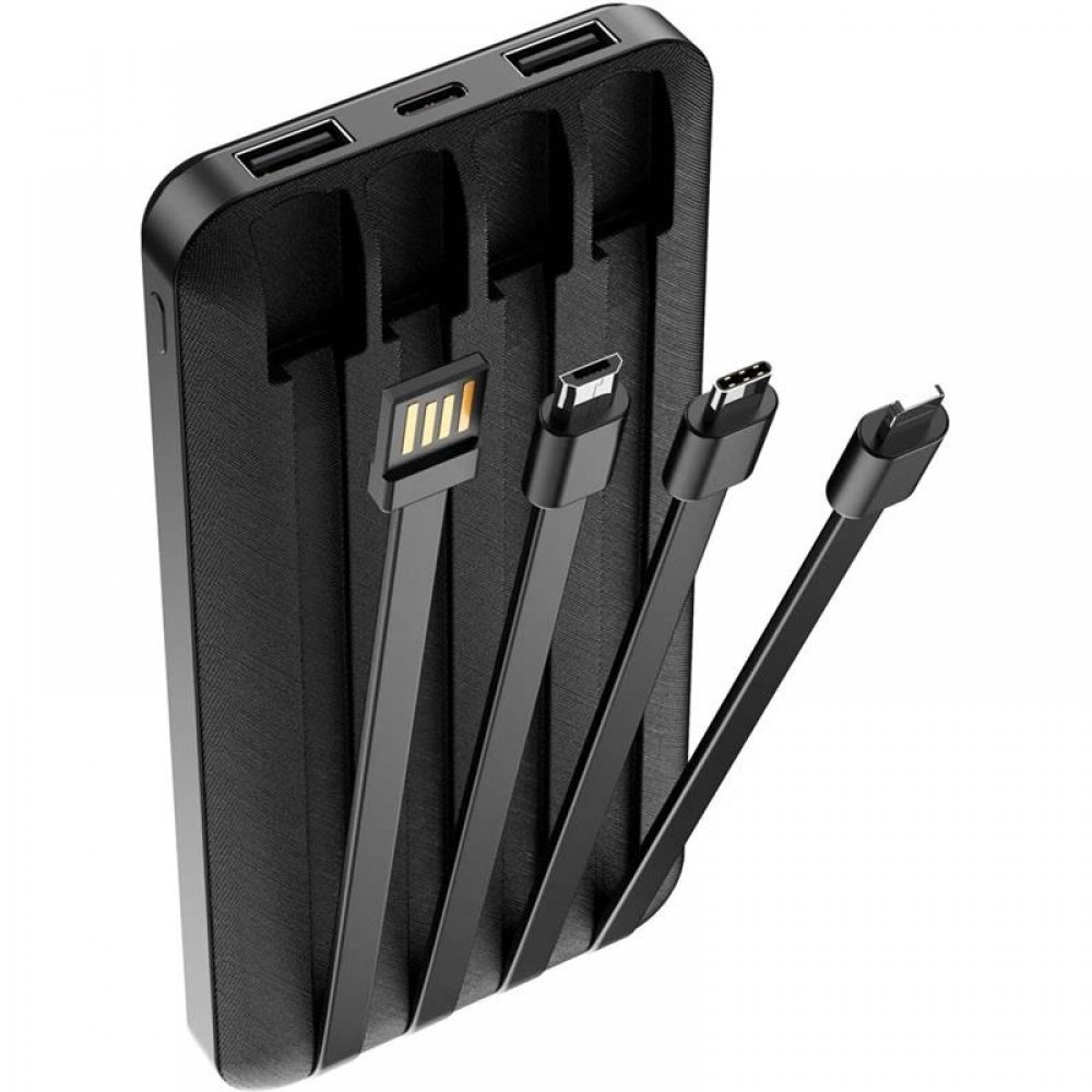 Универсальная мобильная батарея Forever TB-411 ALLin1 USB-C + Lightning + microUSB 10000mAh Black (1283126565083)