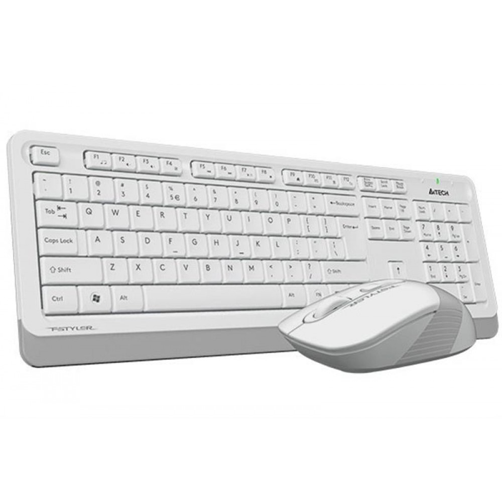 Комплект (клавиатура, мышка) беспроводной A4Tech Fstyler FG1010 White USB