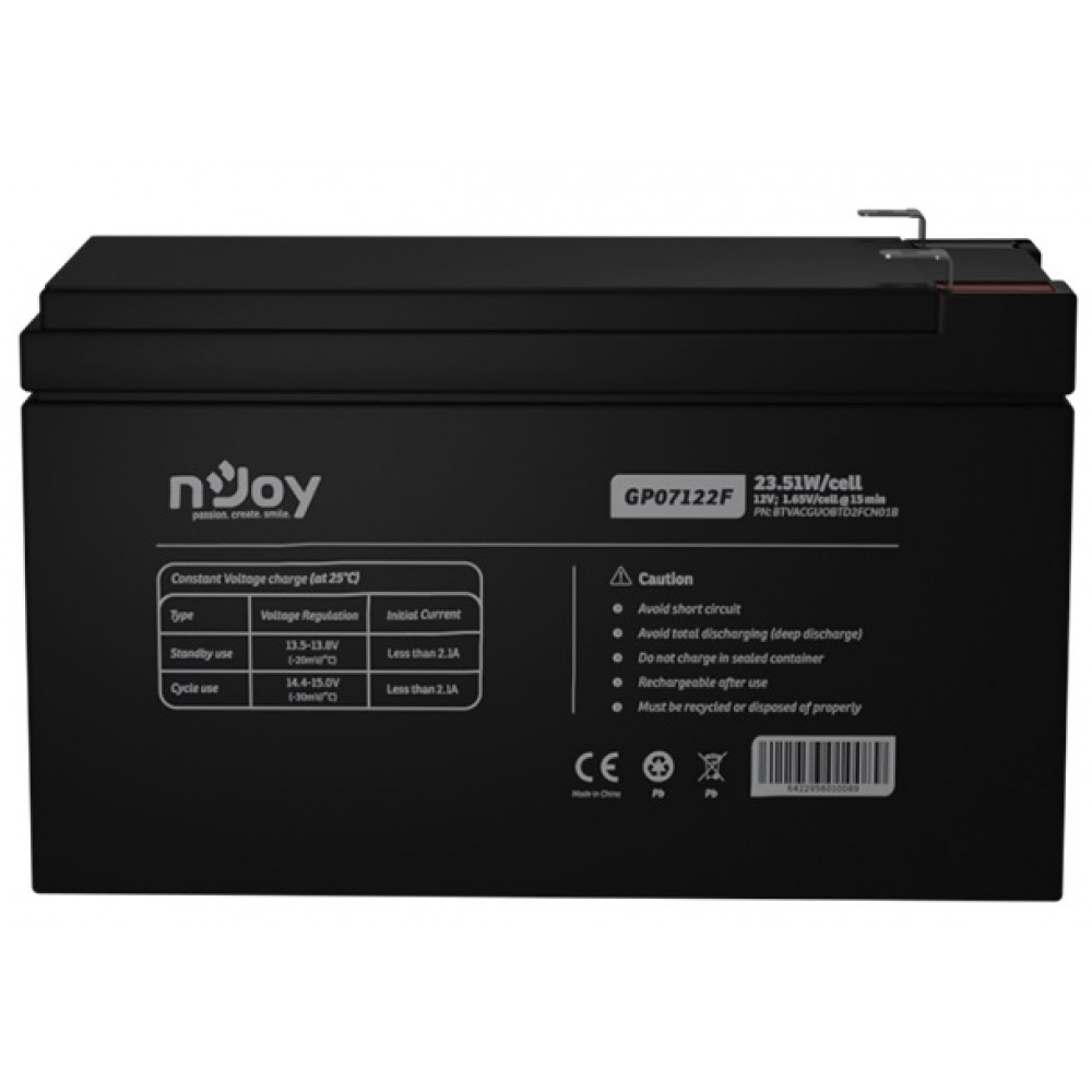 Аккумуляторная батарея Njoy GP07122F 12V (BTVACGUOBTD2FCN01B) VRLA