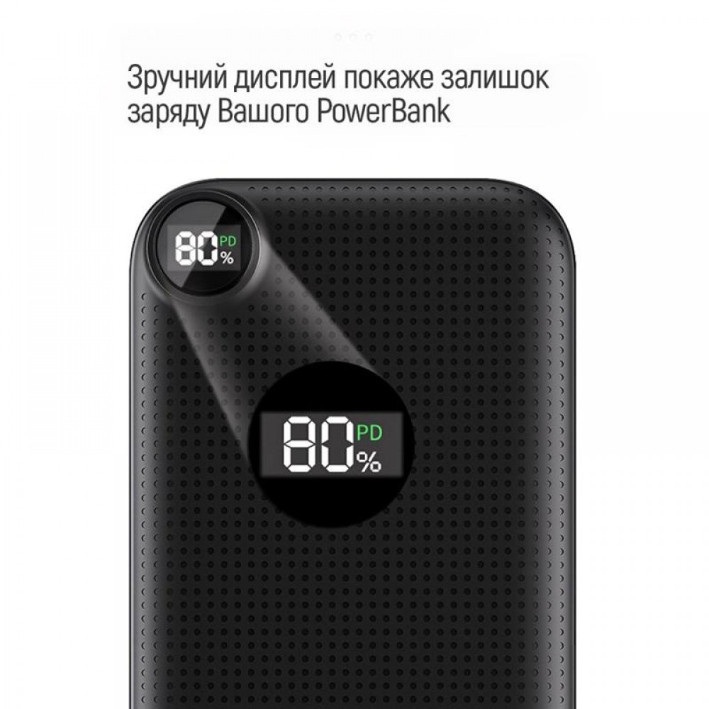 Power Bank ColorWay LCD 10000mAh Black (CW-PB100LPI3BK-PDD)