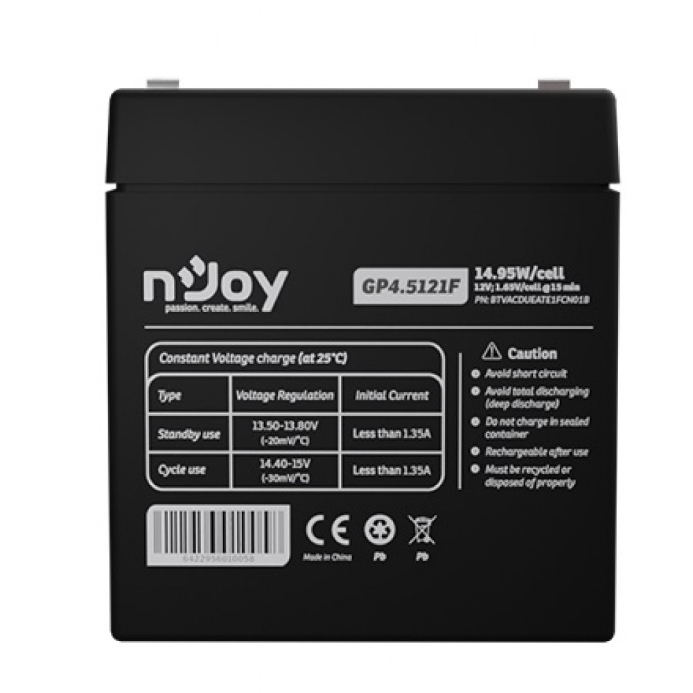 Аккумуляторная батарея Njoy GP4.5121F 12V 4.5AH (BTVACDUEATE1FCN01B) AGM