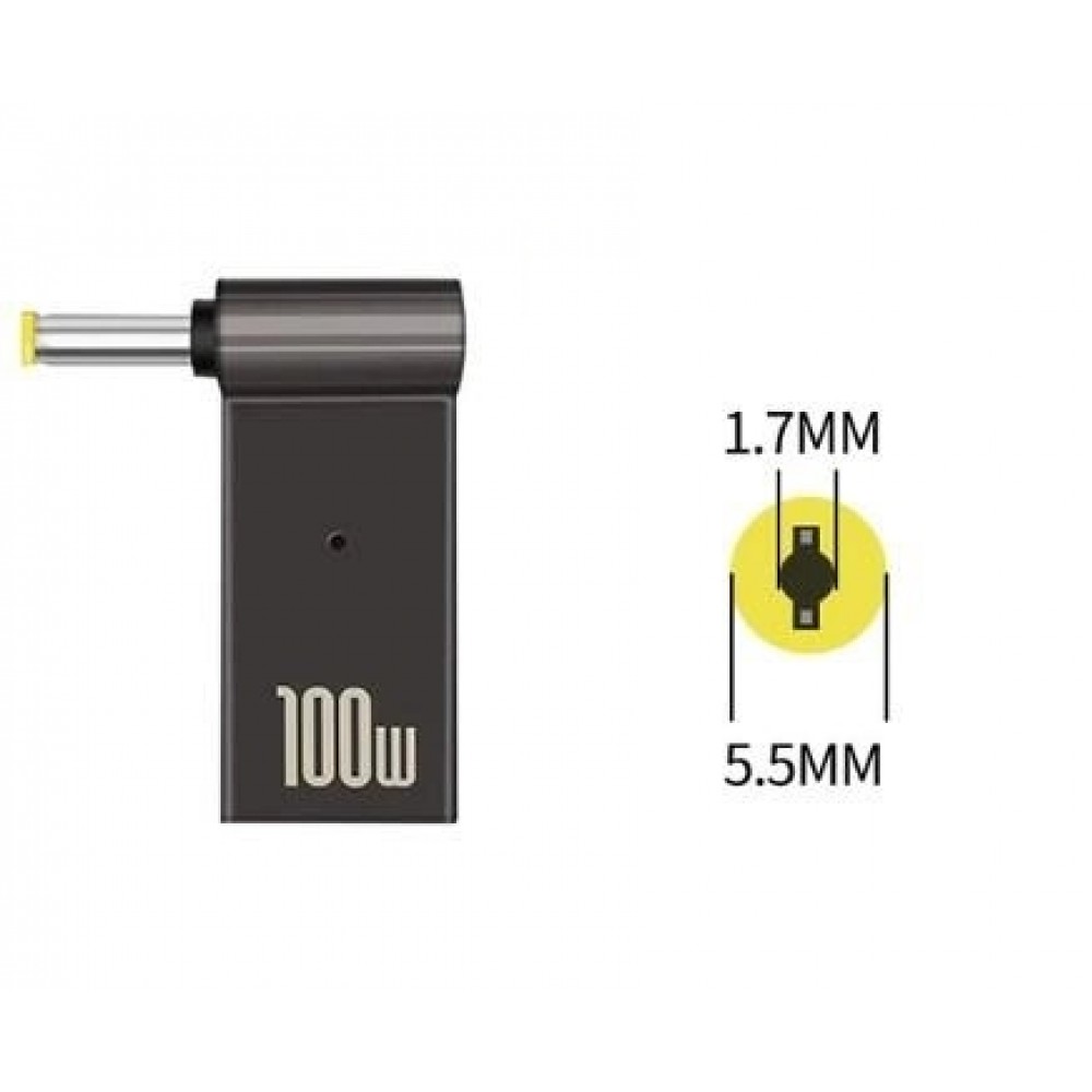 Адаптер для зарядки ноутбука Acer от павербанка PD 100W USB Type-C - 5.5x1.7mm (2000985601191)