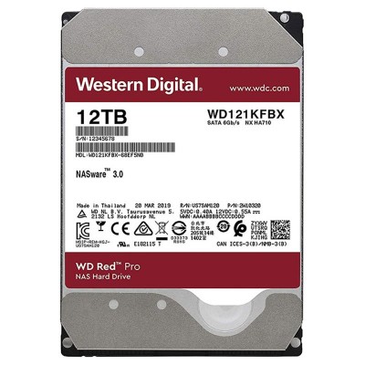 Накопитель HDD SATA 12.0 TB WD Red Pro NAS 7200rpm 256MB (WD121KFBX)