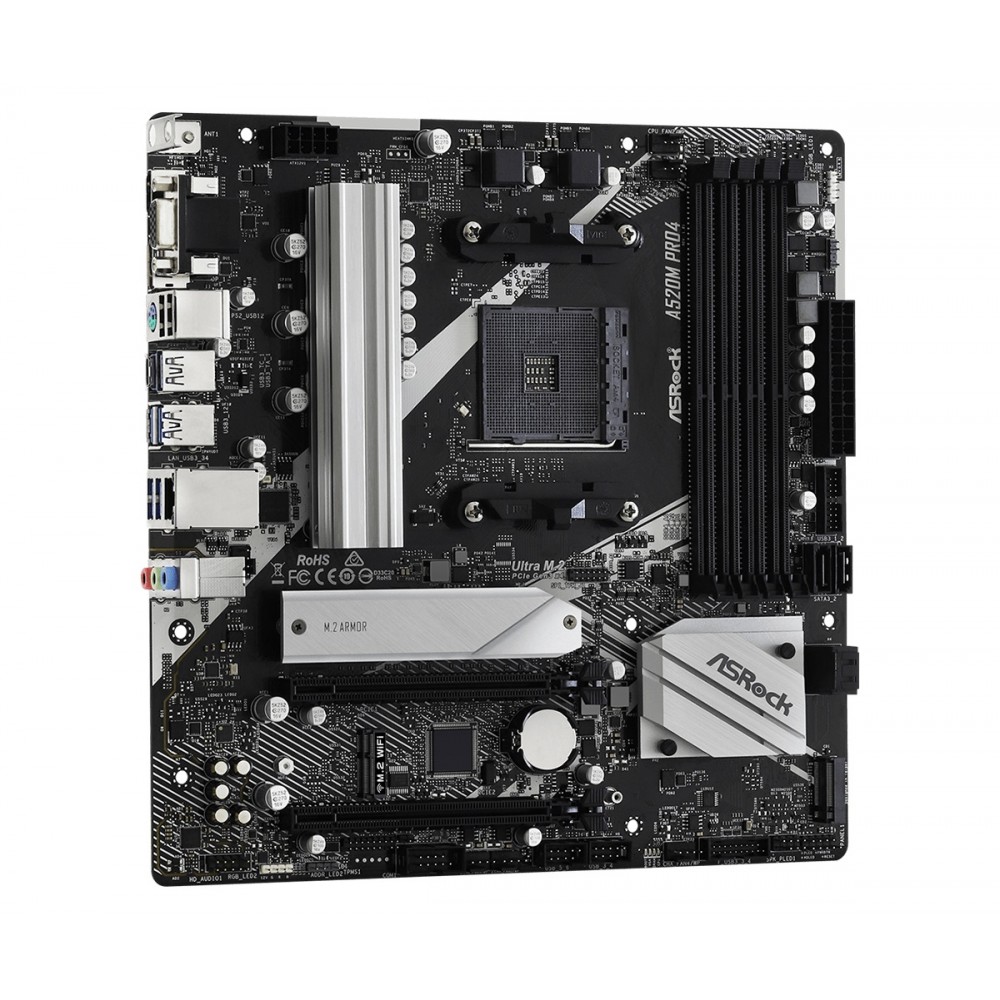 Материнська плата ASRock A520M Pro4 Socket AM4