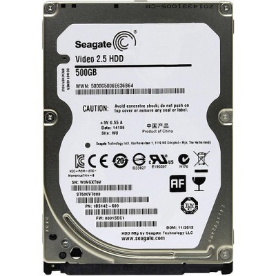 Накопитель HDD 2.5" SATA 500GB Seagate 5400rpm 16MB Video (ST500VT000) Refurbished