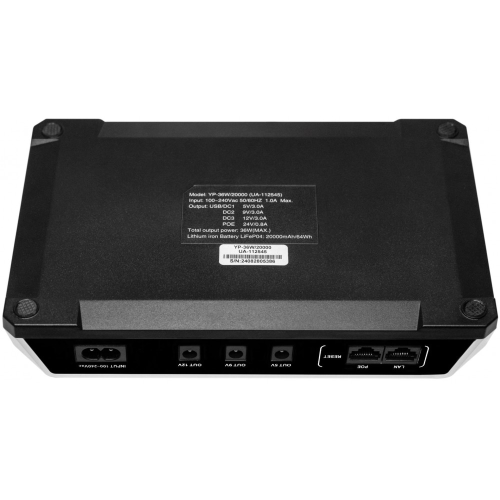 Источник бесперебойного питания Yepo Mini DC-UPS YP-36W/20000mAh LiFePO4 DC-5V/9V/12V (UA-112545)