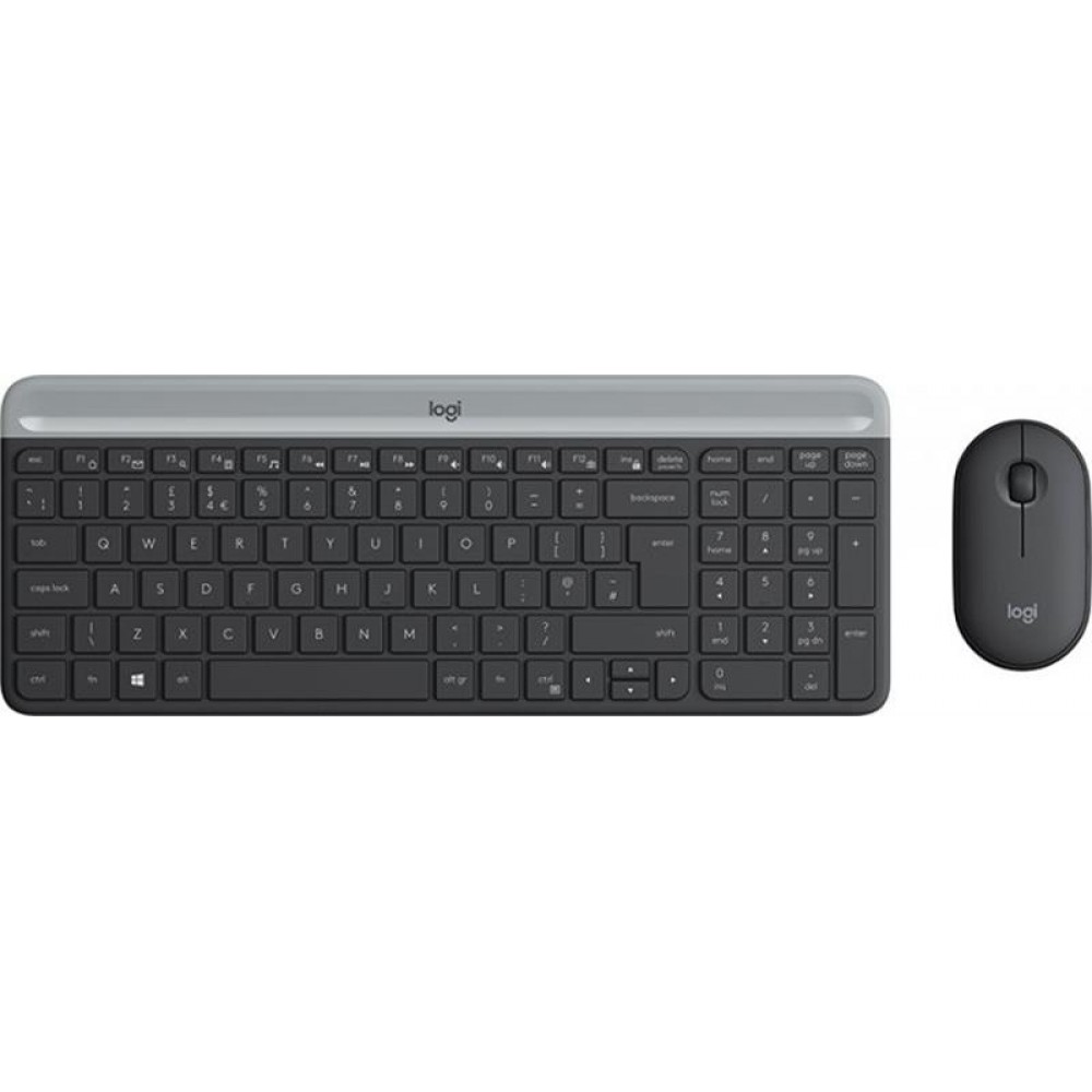 Комплект (клавиатура, мышка) беспроводной Logitech MK470 Graphite USB (920-009204)