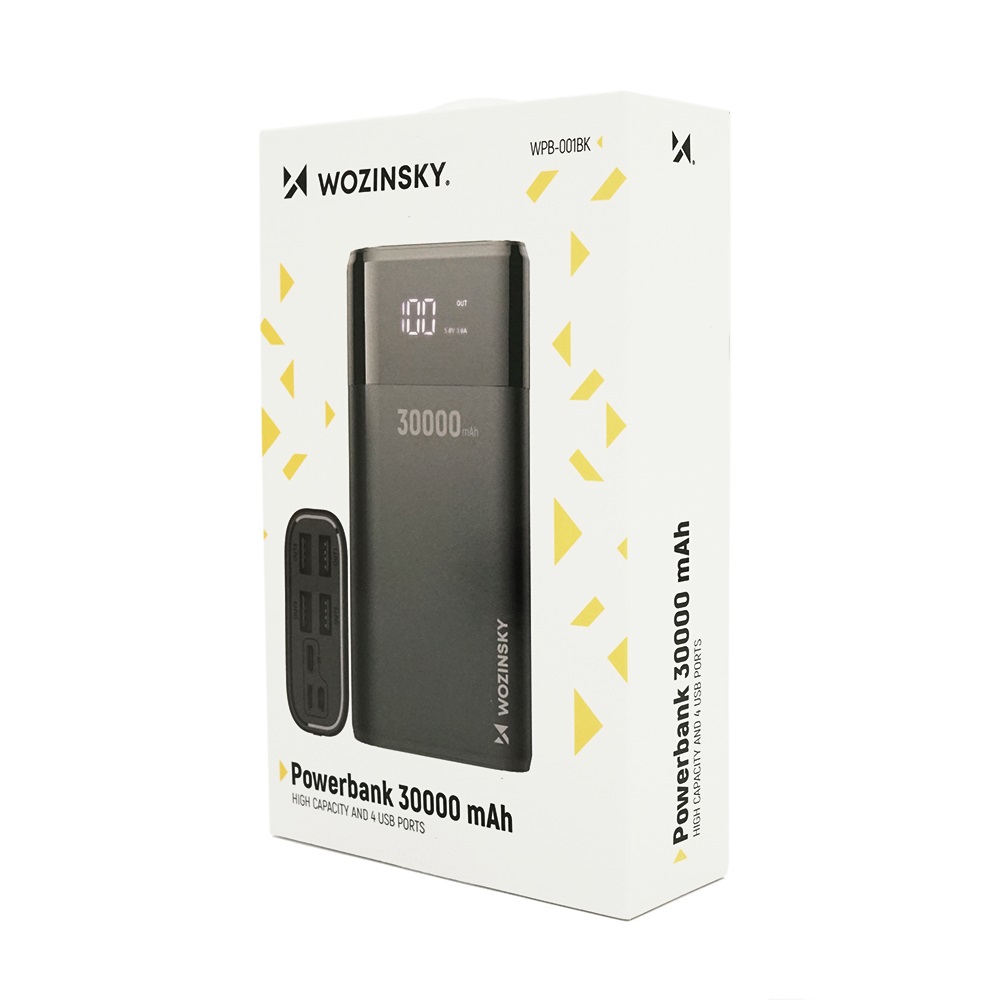 Универсальная мобильная батарея Wozinsky WPB-001BK Bipow 30000mAh Black (WPB-001BK/28829)