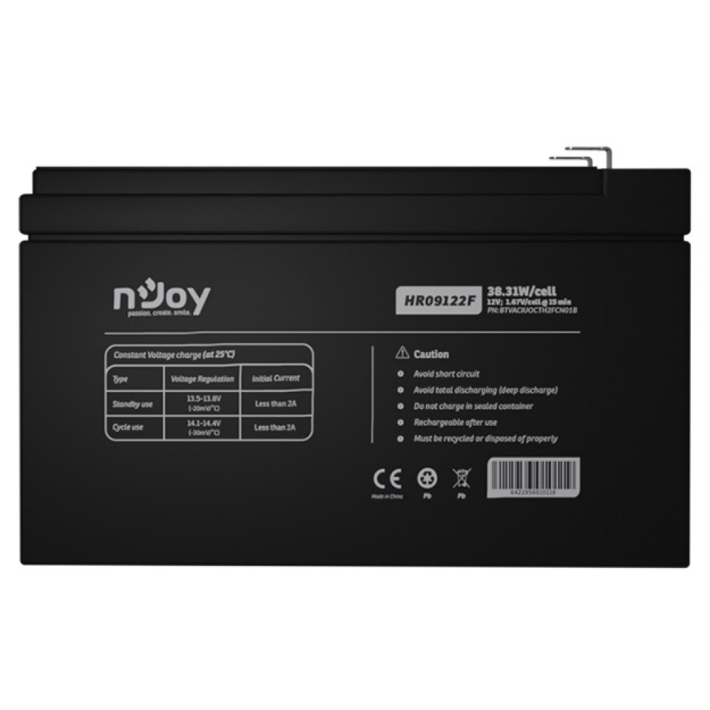 Аккумуляторная батарея Njoy HR09122F 12V (BTVACIUOCTH2FCN01B) VRLA