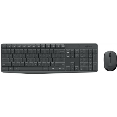 Комплект (клавиатура, мышка) беспроводной Logitech MK235 ENG/UKR Grey USB (920-007931)