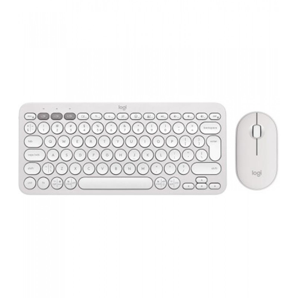 Комплект (клавиатура, мышь) беспроводной Logitech Pebble 2 Combo White (920-012240)