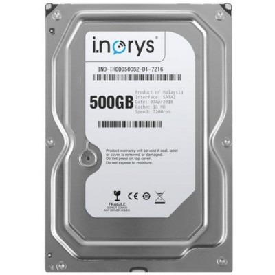 Накопитель HDD SATA 500GB i.norys 7200rpm 16MB (INO-IHDD0500S2-D1-7216)