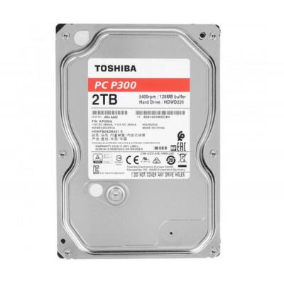 Накопитель HDD SATA 2.0TB Toshiba P300 5400rpm 128MB (HDWD220UZSVA)