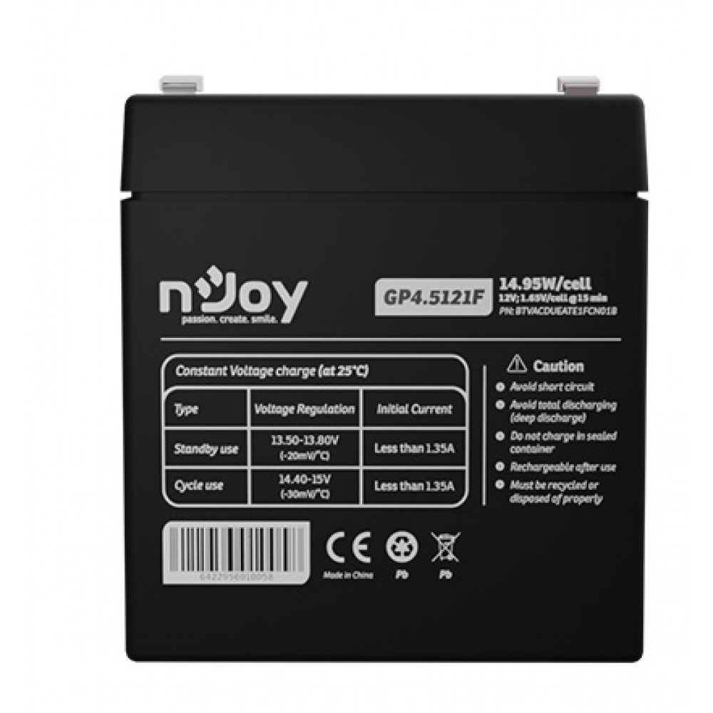 Аккумуляторная батарея Njoy GP4.5121F 12V 4.5AH (BTVACDUEATE1FCN01B) AGM