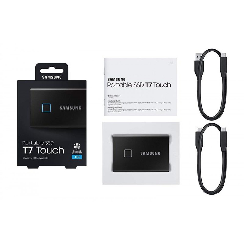 Накопитель наружный SSD 2.5" USB 2.0TB Samsung T7 Touch Black (MU-PC2T0K/WW)