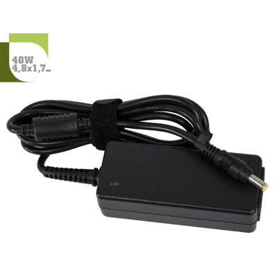 Адаптер питания 1StCharger для ноутбука Asus 19V 40W 2.1A 4.8х1.7мм + каб.живл. (AC1STAS40WD3)