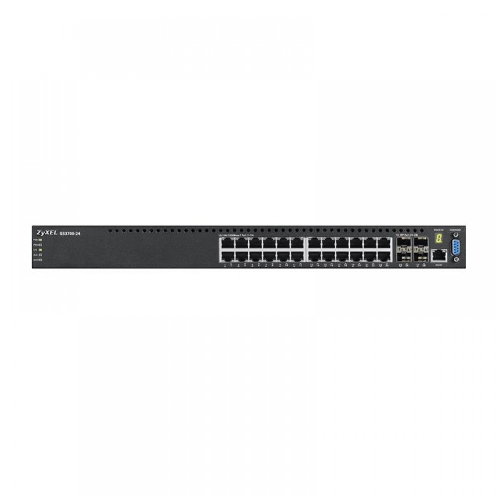 Коммутатор ZYXEL GS3700-24 (GS3700-24-ZZ0101F) (24xGE, 4xSFP, L3 Lite)