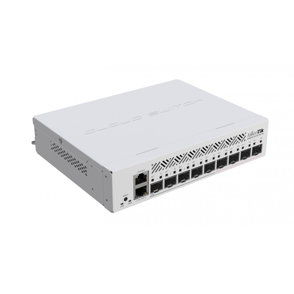 Комутатор MikroTik CRS310-1G-5S-4S+IN (1xGE LAN, 5xSFP, 4xSFP+, CPU ARM v7, RAM 256Mb)