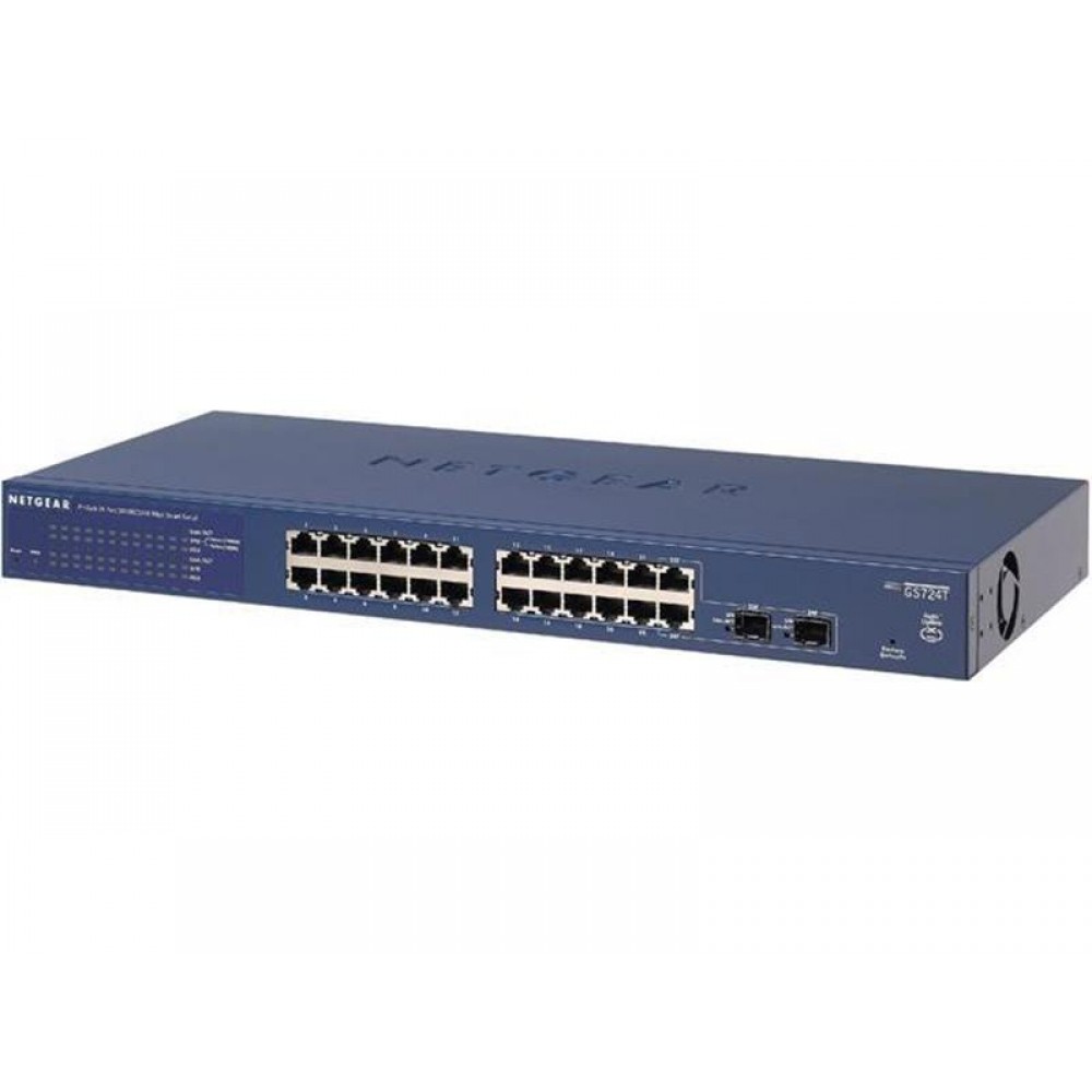 Коммутатор Netgear GS724T-400EUS 24xGE, 2xSFP, L2+