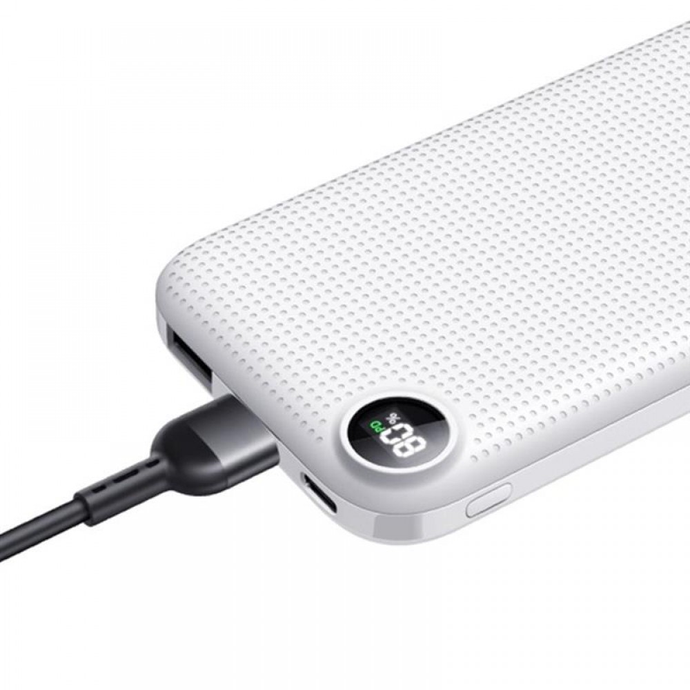 Power Bank ColorWay Slim, LCD 10000mAh White (CW-PB100LPH2WT-D)