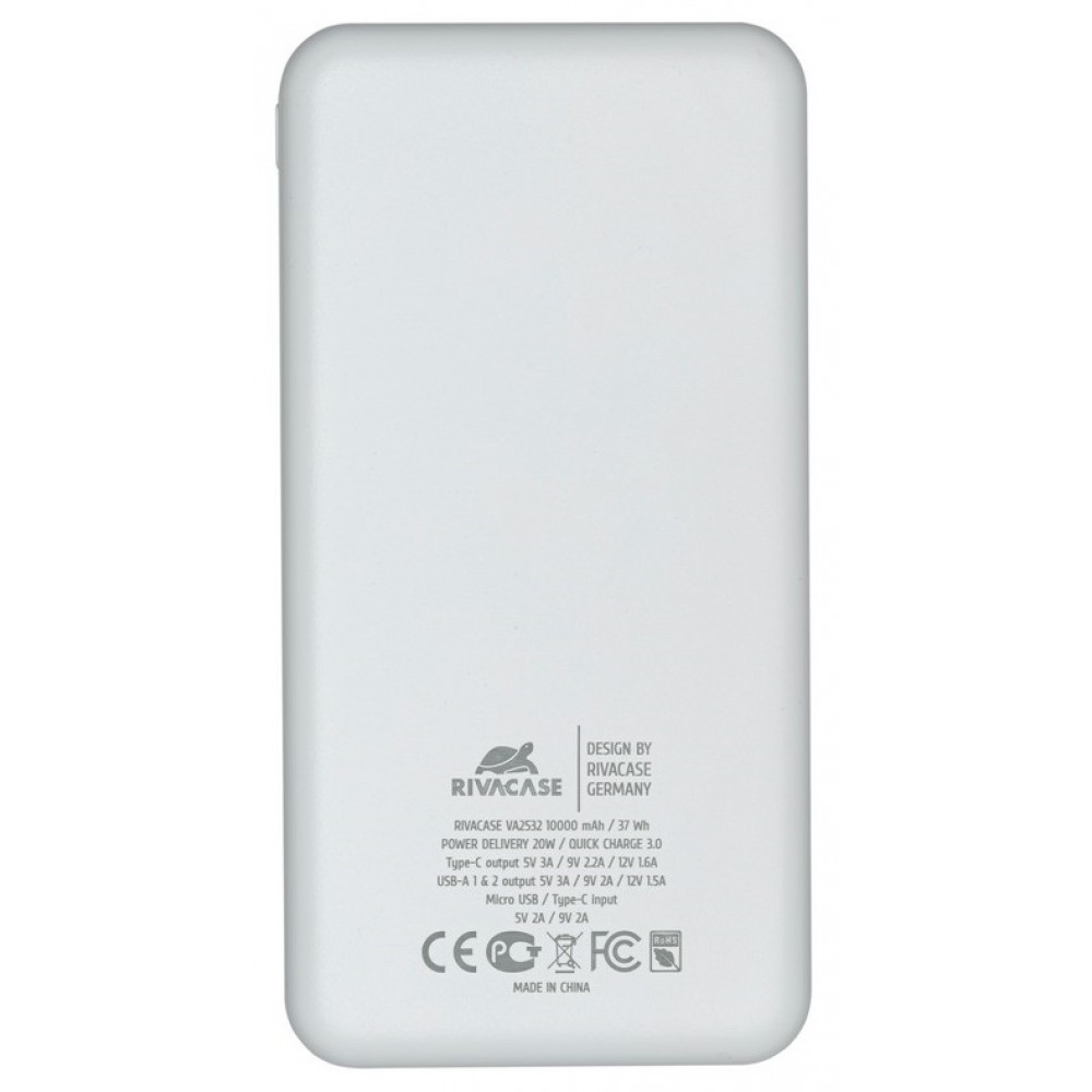 Power Bank Rivacase Rivapower 10000mAh White (VA2532)