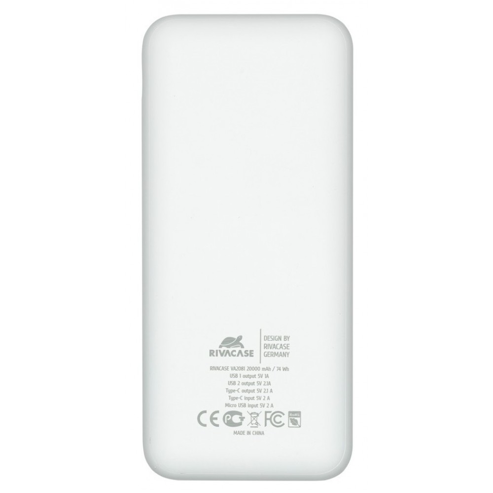 Power Bank Rivacase VA2081 20000 mAh White (PB931071)