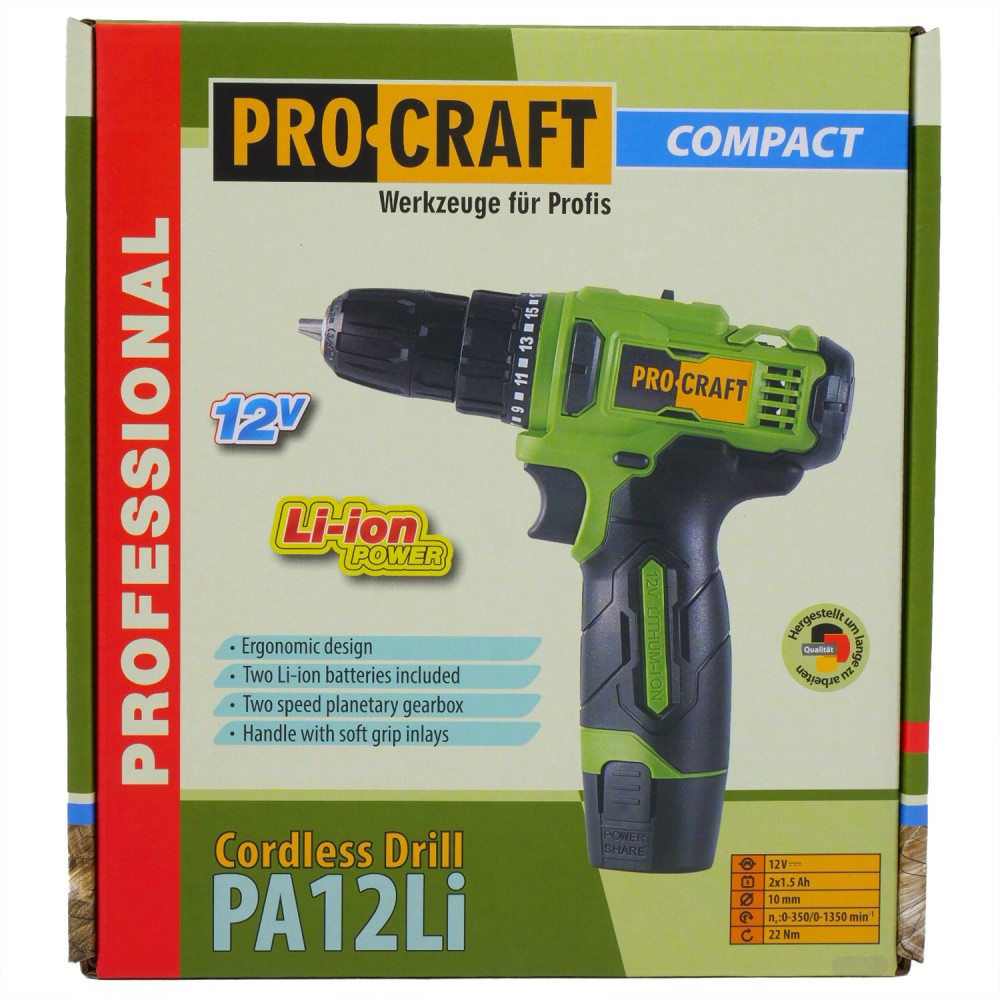 Шуруповерт Procraft PA12Li COMPACT (001231)