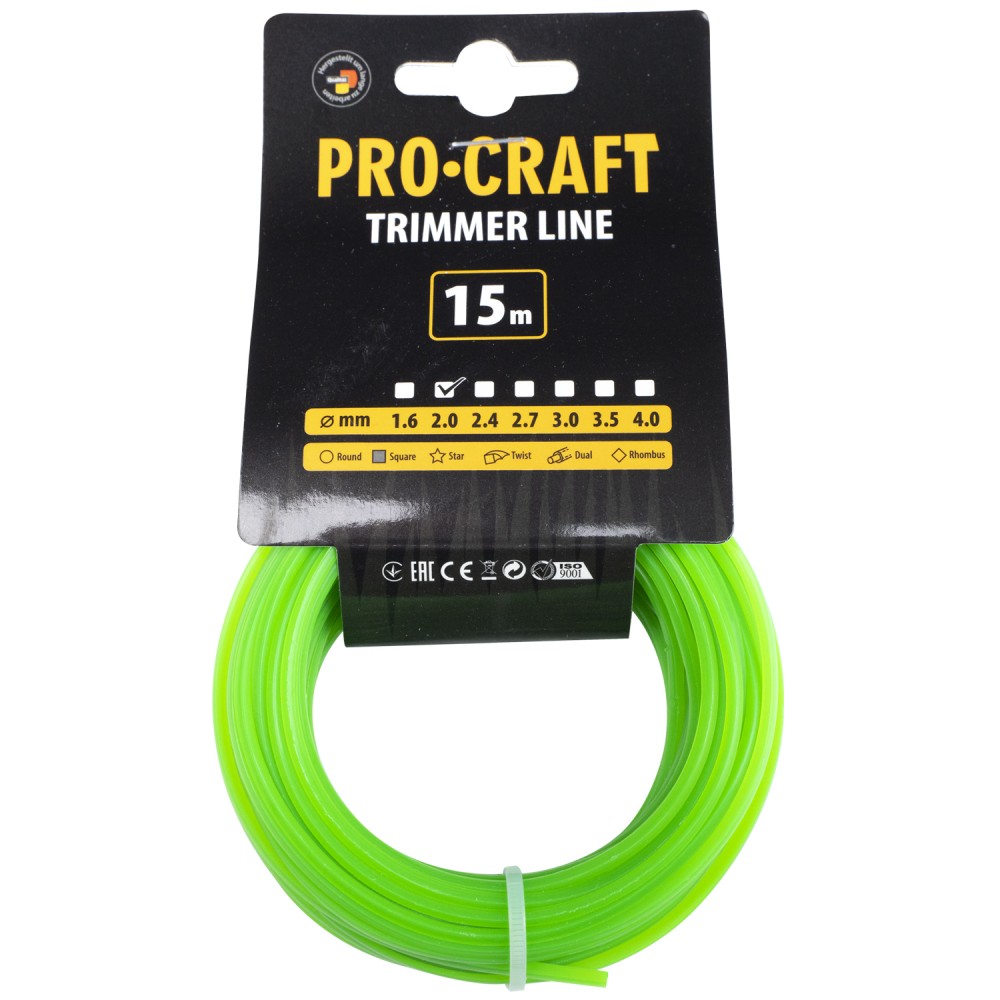 Леска квадрат Procraft 2мм 15м (КВ-2_15)