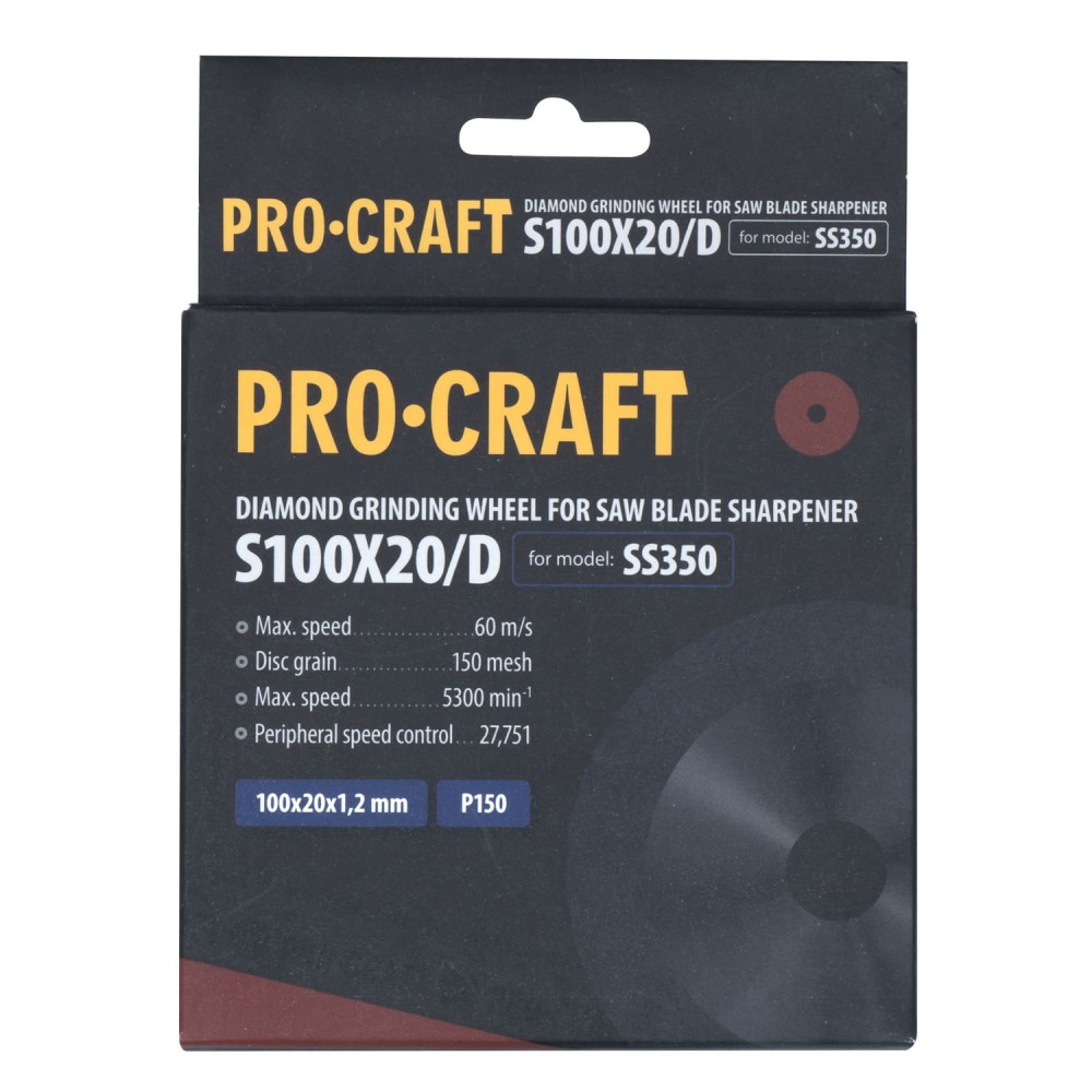 Заточный алмазный диск Procraft S100X20/D к SS350 (010020)