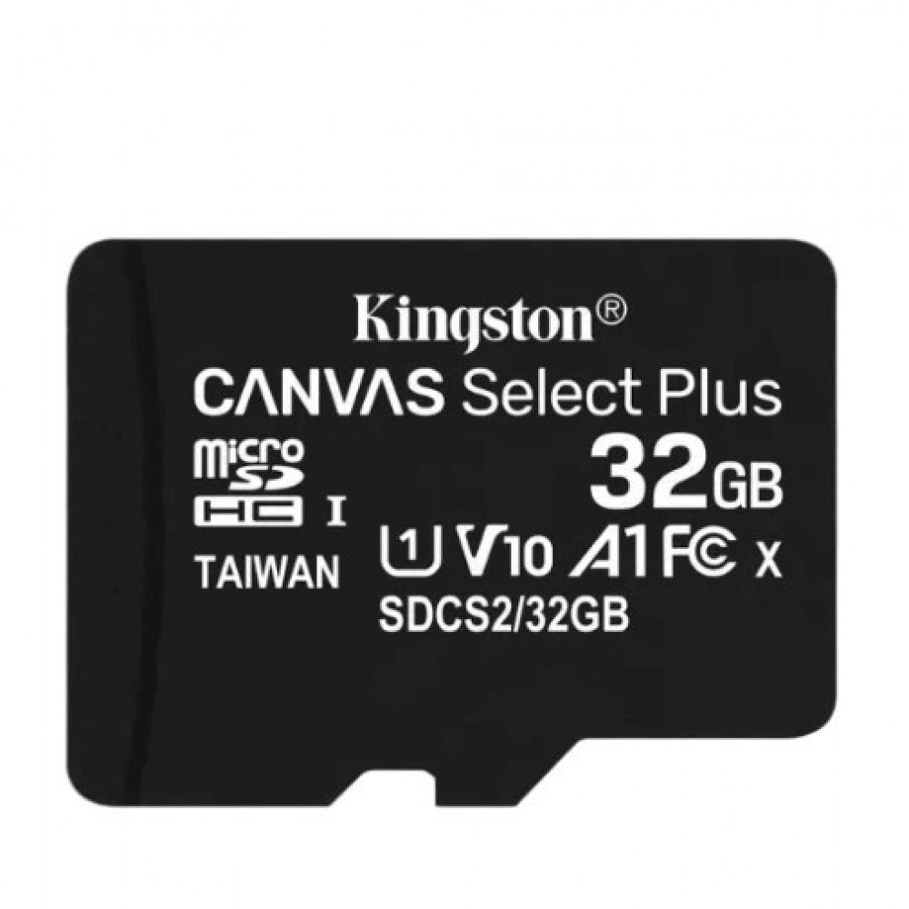 Карта пам'яті для домофону microSDHC Kingston Canvas Select Plus 32 GB Class 10 А1 UHS-1