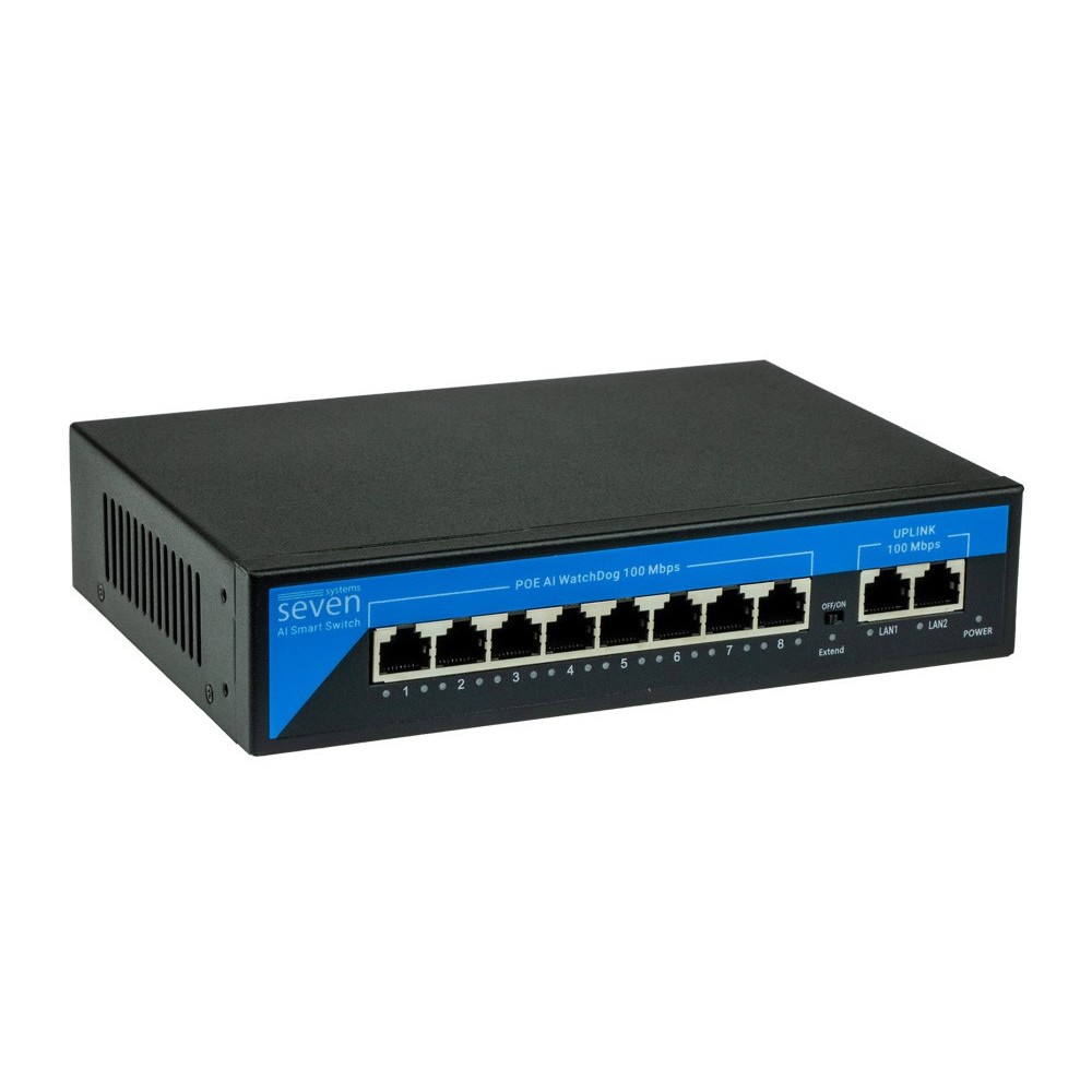 Комплект IP-відеоспостереження Dahua на 8 купольних 2 Мп IP-камер DH-IP1118OW-2MP