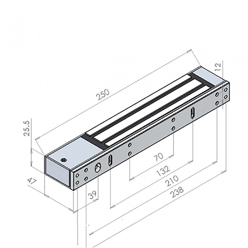 Электромагнитный замок 280 кг ELP-280