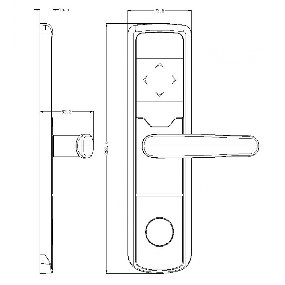 Електронний RFID замок для готелів та офісів SEVEN LOCK SL-7731 silver