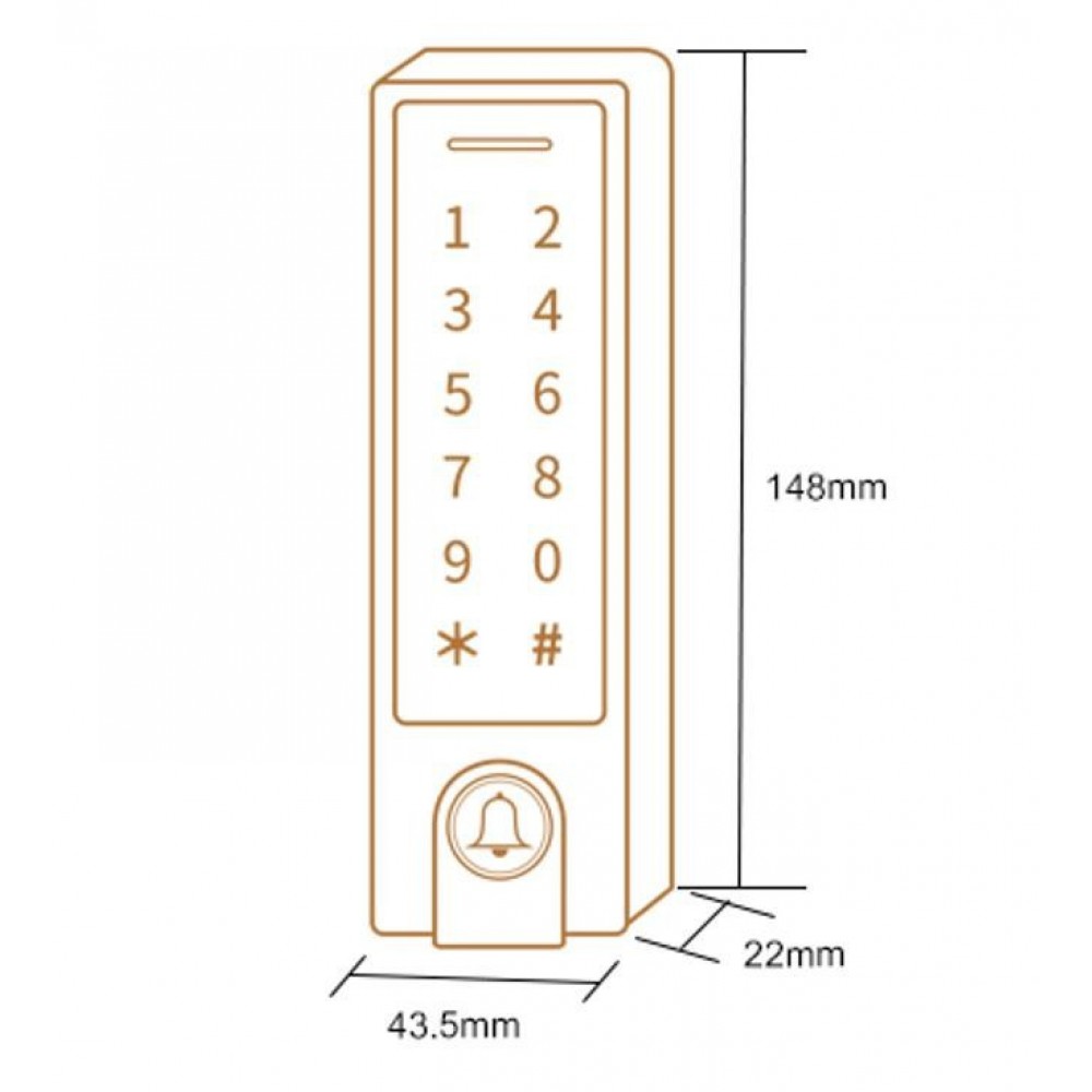 Биометрический контроллер доступа Bluetooth с клавиатурой SEVEN CR-7477BF MIFARE