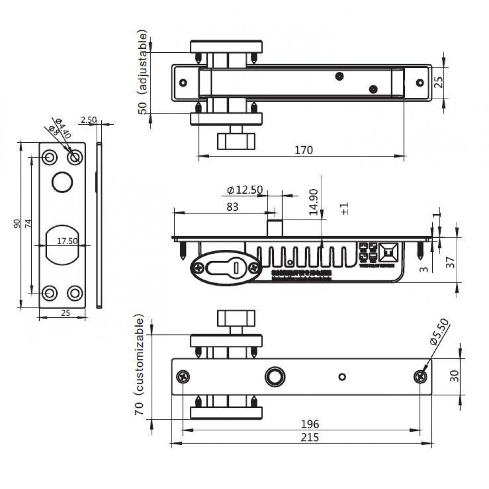 Замок електроригельний SEVEN BL-729