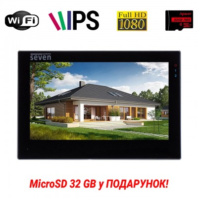 IP домофон с Wi-Fi SEVEN DP-7577 FHDW IPS black