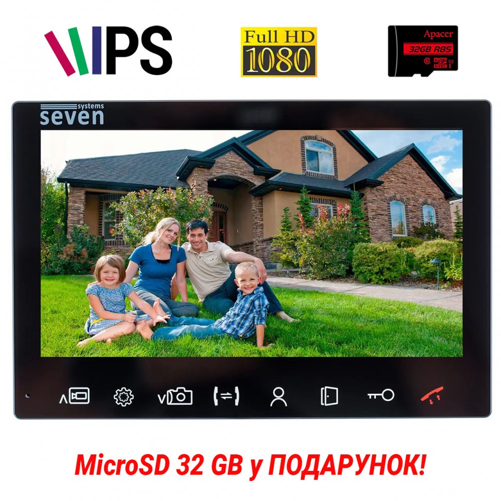 AHD домофон SEVEN DP-7575 FHD IPS black