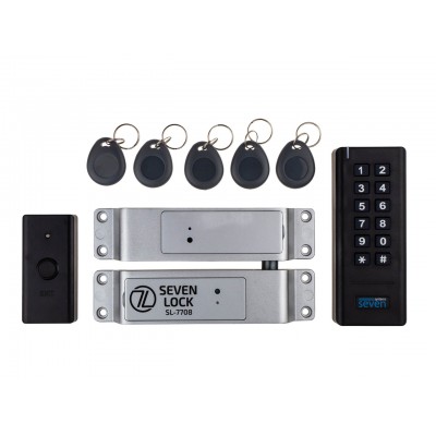 Беспроводной комплект контроля доступа SEVEN LOCK SL-7708 black