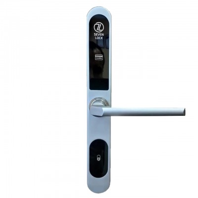 Електронний RFID замок для готелів та офісів SEVEN LOCK SL-7737S silver