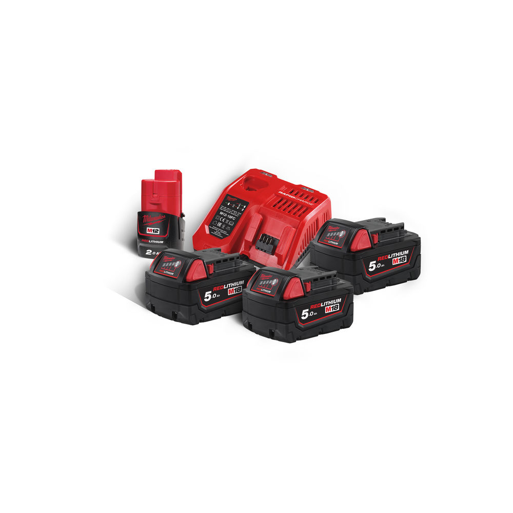 Энергокомплект MILWAUKEE M18 NRG-503 (В5 3шт; З/У M12-18FC) + аккумулятор M12 B2 (4933451423)