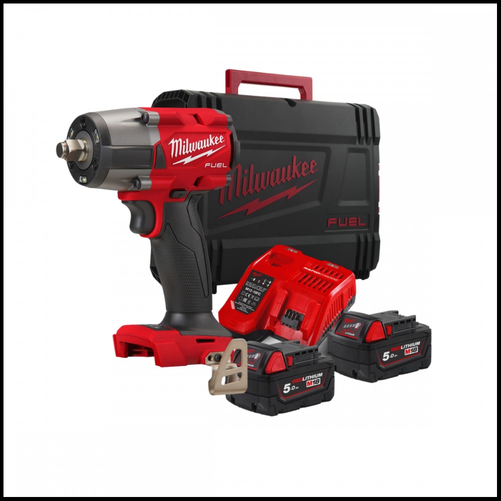 Гайковерт акумуляторний MILWAUKEE 1/2" M18 FMTIW2F12-502X (2 аккум+з/у), 881 Нм (4933478450)