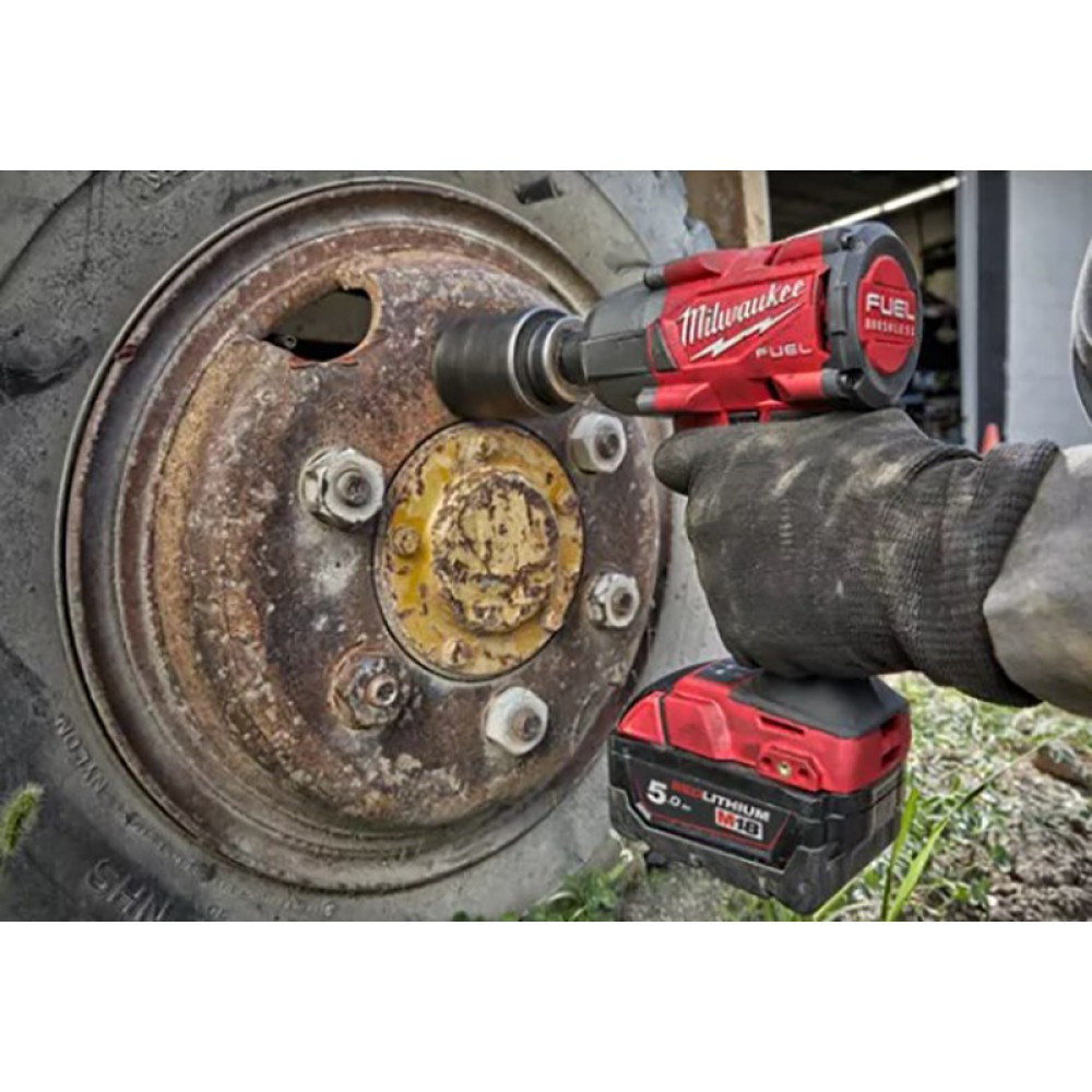 Гайковерт акумуляторний MILWAUKEE 1/2" M18 FMTIW2F12-502X (2 аккум+з/у), 881 Нм (4933478450)